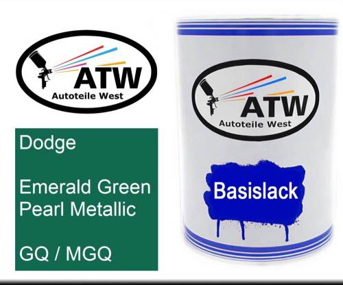 Dodge, Emerald Green Pearl Metallic, GQ / MGQ: 500ml Lackdose, von ATW Autoteile West.